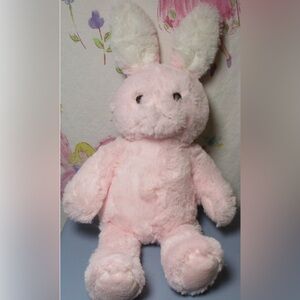 Pottery Barn Kids Bunny Rabbit Pink White Plush 13"
